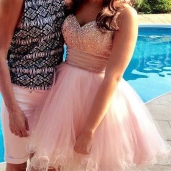 Prom Pink Strapless Dress - Picture 8 of 9